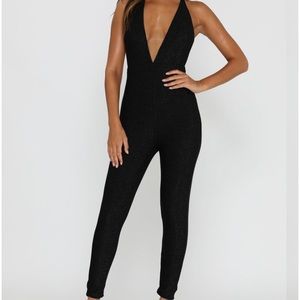 BNWT - Meshki Shimmer Black Junpsuit